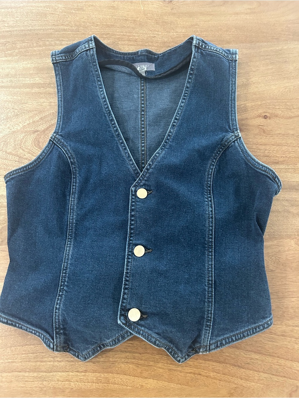 DL1961 Dark Blue Denim Vest- Luxury - Picture 4 of 12